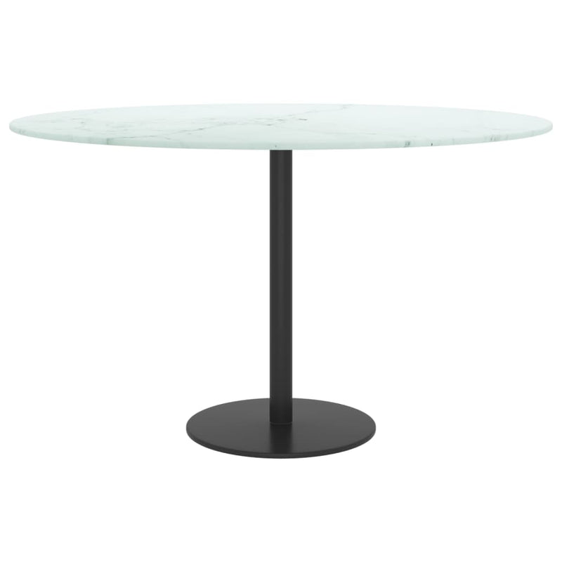 vidaXL fehér edzett üveg asztallap márványdizájnnal Ø70 x 0,8 cm