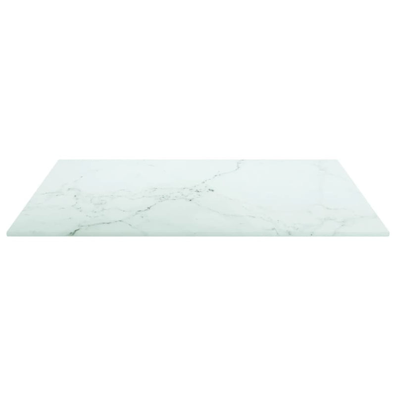 vidaXL fehér edzett üveg asztallap márványdizájnnal 50 x 50 cm 6 mm