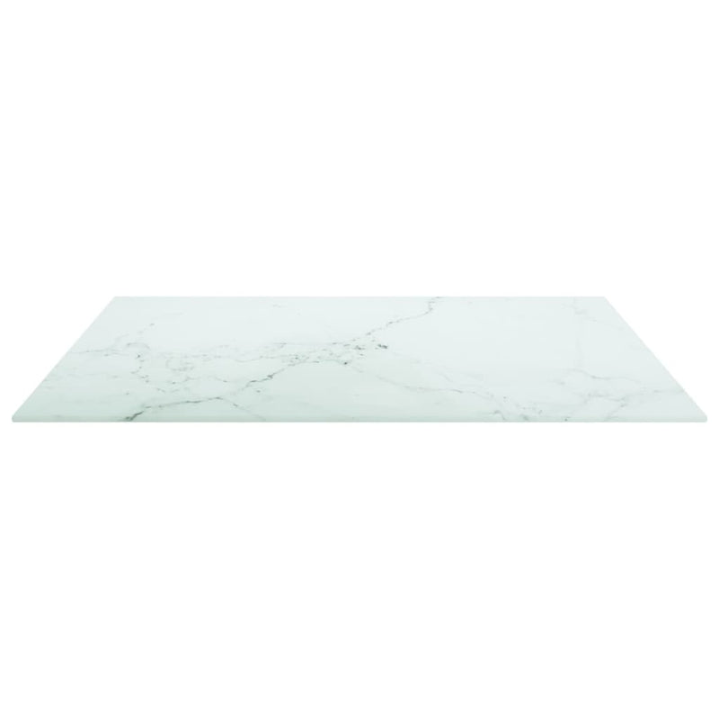 vidaXL fehér edzett üveg asztallap márványdizájnnal 70 x 70 cm 6 mm