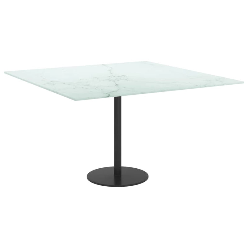 vidaXL fehér edzett üveg asztallap márványdizájnnal 70 x 70 cm 6 mm