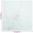 vidaXL fehér edzett üveg asztallap márványdizájnnal 70 x 70 cm 6 mm