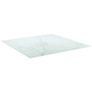 vidaXL fehér edzett üveg asztallap márványdizájnnal 80 x 80 cm 6 mm