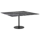vidaXL fekete edzett üveg asztallap márványdizájnnal 80 x 80 cm 6 mm