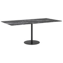 vidaXL fekete edzett üveg asztallap márványdizájnnal 100 x 50 cm 6 mm