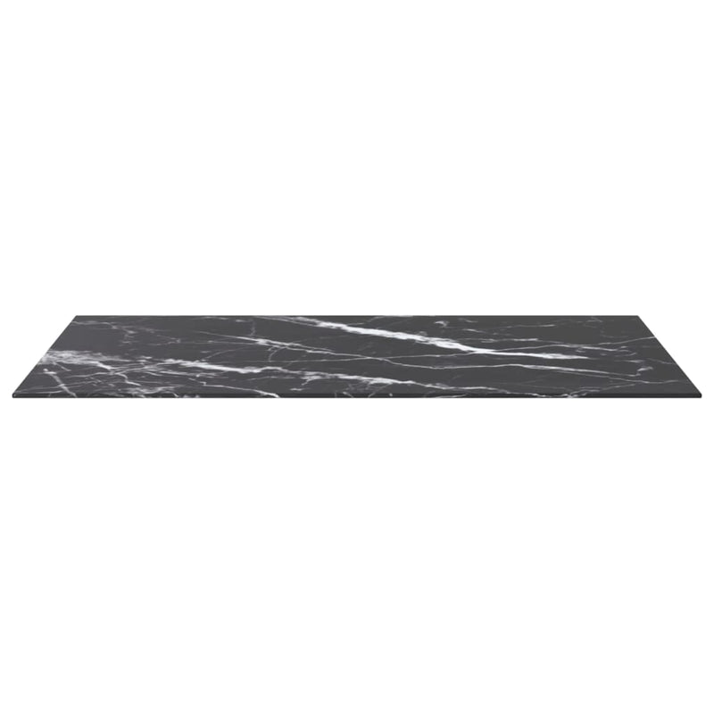 vidaXL fekete edzett üveg asztallap márványdizájnnal 100 x 62 cm 8 mm