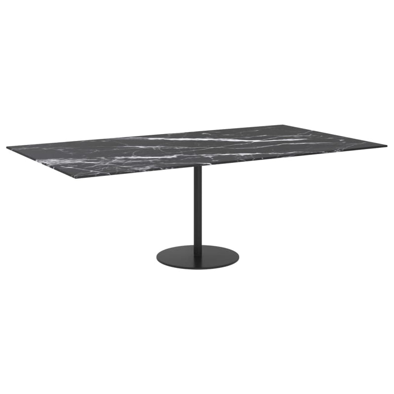 vidaXL fekete edzett üveg asztallap márványdizájnnal 120 x 62 cm 8 mm