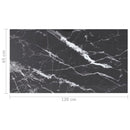 vidaXL fekete edzett üveg asztallap márványdizájnnal 120 x 62 cm 8 mm