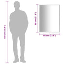 vidaXL ezüstszínű tükör 80 x 60 cm