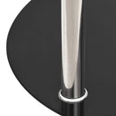vidaXL 2 szintes átlátszó és fekete edzett üveg kisasztal 38 cm