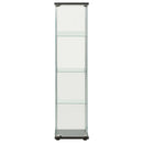 vidaXL fekete edzett üveg tárolószekrény