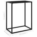 vidaXL fekete edzett üveg tálalóasztal 60 x 35 x 75 cm