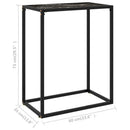 vidaXL fekete edzett üveg tálalóasztal 60 x 35 x 75 cm