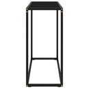 vidaXL fekete edzett üveg tálalóasztal 80 x 35 x 75 cm