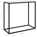 vidaXL fehér edzett üveg tálalóasztal 80 x 35 x 75 cm