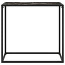 vidaXL fekete edzett üveg tálalóasztal 80 x 35 x 75 cm