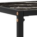vidaXL fekete edzett üveg tálalóasztal 80 x 35 x 75 cm