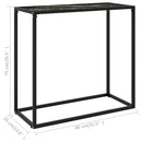 vidaXL fekete edzett üveg tálalóasztal 80 x 35 x 75 cm