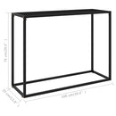 vidaXL fekete edzett üveg tálalóasztal 100 x 35 x 75 cm