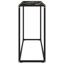 vidaXL fekete edzett üveg tálalóasztal 100 x 35 x 75 cm