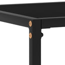vidaXL fekete edzett üveg tálalóasztal 120 x 35 x 75 cm