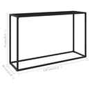 vidaXL fekete edzett üveg tálalóasztal 120 x 35 x 75 cm