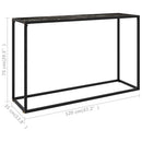 vidaXL fekete edzett üveg tálalóasztal 120 x 35 x 75 cm