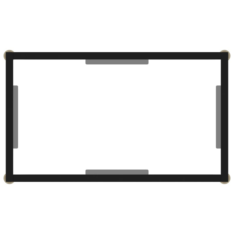 vidaXL átlátszó edzett üveg tálalóasztal 60 x 35 x 75 cm