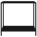 vidaXL fekete edzett üveg tálalóasztal 80 x 35 x 75 cm