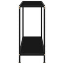 vidaXL fekete edzett üveg tálalóasztal 80 x 35 x 75 cm