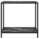 vidaXL fekete edzett üveg tálalóasztal 80 x 35 x 75 cm
