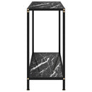 vidaXL fekete edzett üveg tálalóasztal 80 x 35 x 75 cm