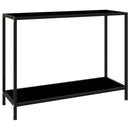 vidaXL fekete edzett üveg tálalóasztal 100 x 35 x 75 cm