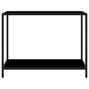 vidaXL fekete edzett üveg tálalóasztal 100 x 35 x 75 cm