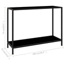 vidaXL fekete edzett üveg tálalóasztal 100 x 35 x 75 cm