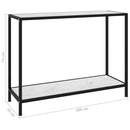 vidaXL fehér edzett üveg tálalóasztal 100 x 35 x 75 cm