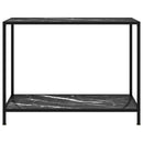 vidaXL fekete edzett üveg tálalóasztal 100 x 35 x 75 cm