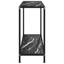vidaXL fekete edzett üveg tálalóasztal 100 x 35 x 75 cm