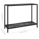 vidaXL fekete edzett üveg tálalóasztal 100 x 35 x 75 cm