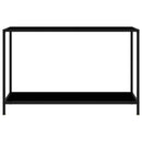 vidaXL fekete edzett üveg tálalóasztal 120 x 35 x 75 cm
