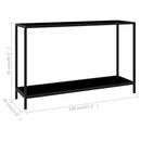 vidaXL fekete edzett üveg tálalóasztal 120 x 35 x 75 cm