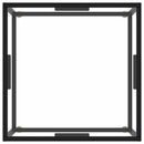vidaXL fekete dohányzóasztal edzett üveggel 60 x 60 x 35 cm