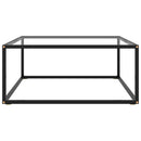 vidaXL fekete dohányzóasztal edzett üveggel 80 x 80 x 35 cm