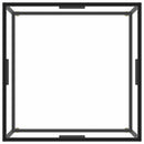 vidaXL fekete dohányzóasztal edzett üveggel 80 x 80 x 35 cm