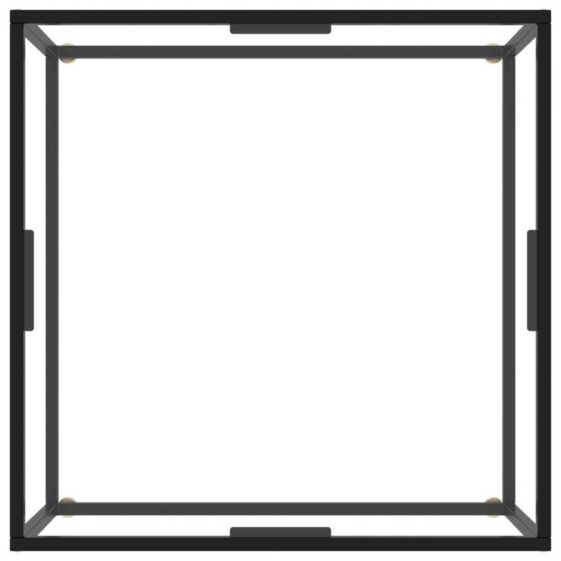 vidaXL fekete dohányzóasztal edzett üveggel 80 x 80 x 35 cm