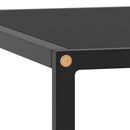 vidaXL fekete dohányzóasztal fekete üveggel 80 x 80 x 35 cm