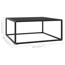 vidaXL fekete dohányzóasztal fekete üveggel 80 x 80 x 35 cm