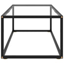 vidaXL fekete dohányzóasztal edzett üveggel 100 x 50 x 35 cm