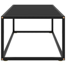 vidaXL fekete dohányzóasztal fekete üveggel 100 x 50 x 35 cm