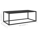vidaXL fekete dohányzóasztal fekete üveggel 100 x 50 x 35 cm