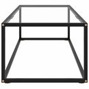 vidaXL fekete dohányzóasztal edzett üveggel 120 x 60 x 35 cm